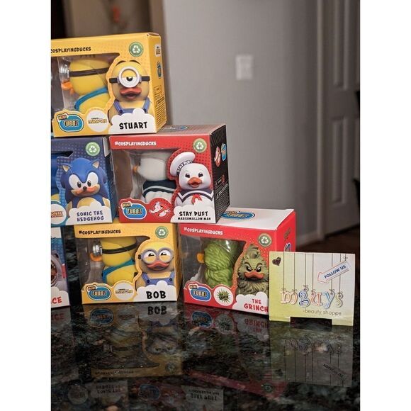 COPY - Lot of 6  Mini TUBBZ ~ JAWS BRUCE~ Sonic~ Stuart~ Bob ~ Stay Puft & The … - Picture 2 of 11